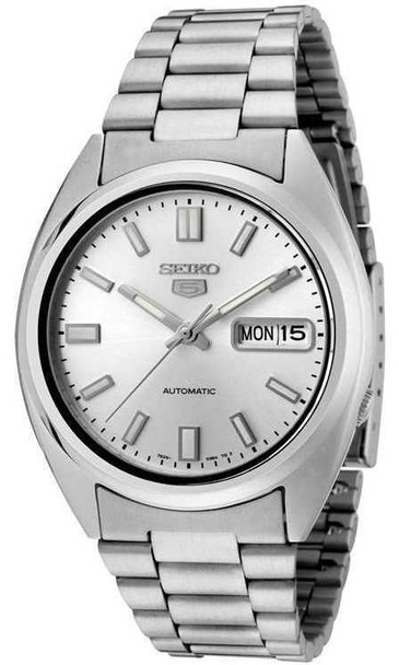 Seiko Series 5 Automatic Silver Dial Mens Watch SNXS73K1