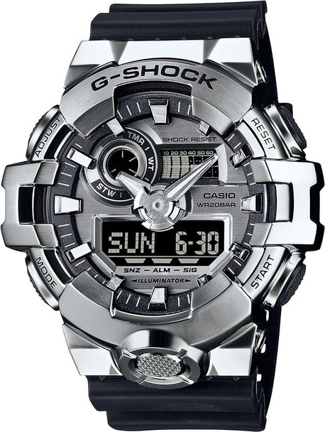 Casio G-Shock Metal Bezel Analog-Digital Mens Watch GM700-1A