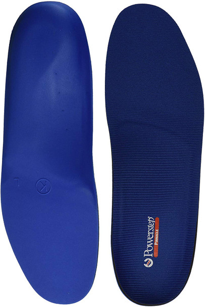 Powerstep Pinnacle Shoe Insoles - Shock-Absorbing Arch Support - Blue