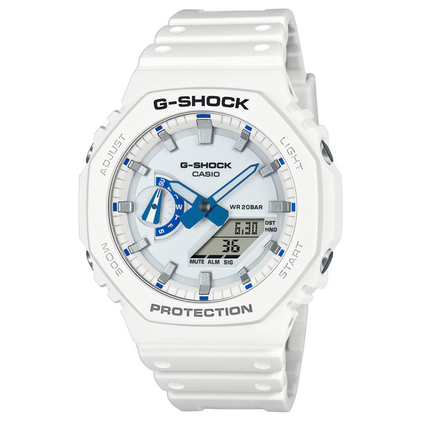 Casio G-SHOCK Summer Seas Blue Phosphorescent White Resin Mens Watch GA-2100HDS-7A