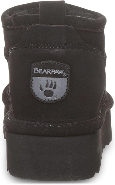 BEARPAW Womens Retro Super Shorty Platform Boot - Black