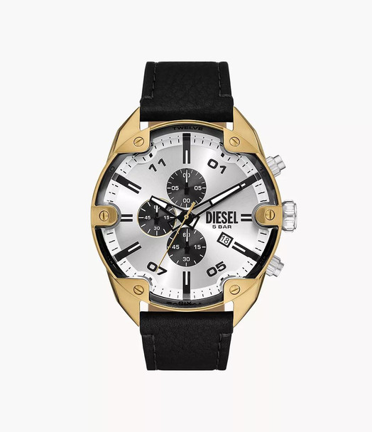 Diesel Spiked Chronograph Quartz Silver Dial Mens Watch DZ4671