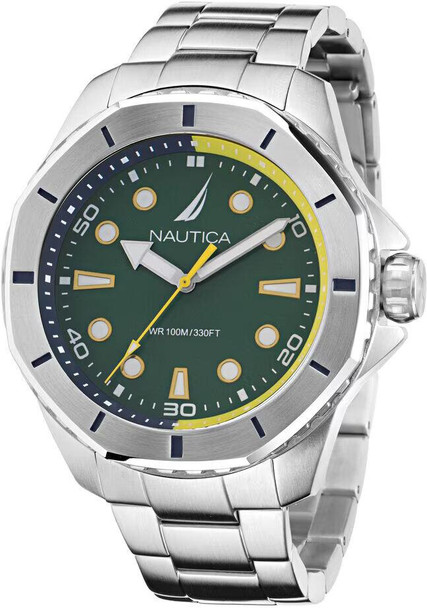 Nautica Koh May Bay Recycled Stainless Steel and Silicone Mens Watch Box Set NAPKMS307