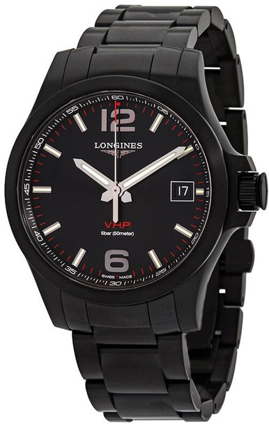 Longines Conquest V.H.P. Quartz 41mm Black Dial Mens Watch L37162566