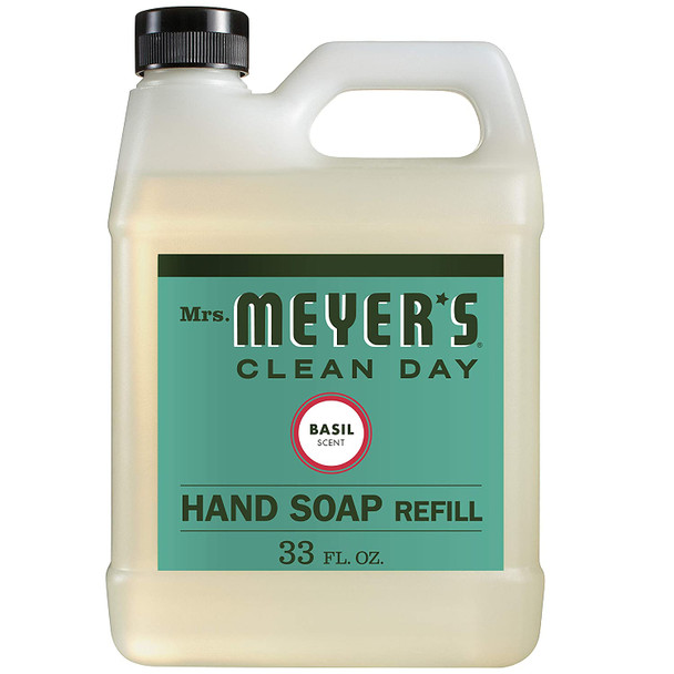 Mrs. Meyers Clean Day Liquid Hand Soap Refill - Cruelty Free and Biodegradable Formula - Basil Scent - 33 oz MM-BASILREFILL