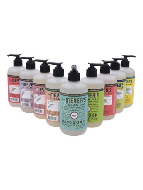 Mrs. Meyers Clean Day Liquid Hand Soap Assorted Scent Variety (Pack of 9) - 12.5 oz Each MM-HSNEW-9PK