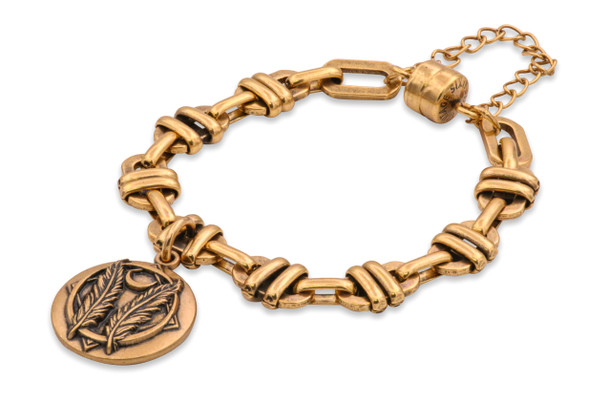 Alex and Ani Godspeed Magnetic Charm Bracelet Rafaelian Gold - Gold Finish - V18MB19RG
