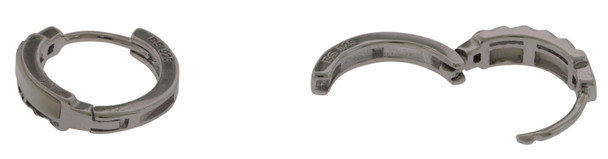 DC Huggie Rhodium Earrings - JE1803