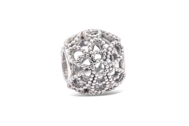 PANDORA Roses Openwork Silver Charm - 791282