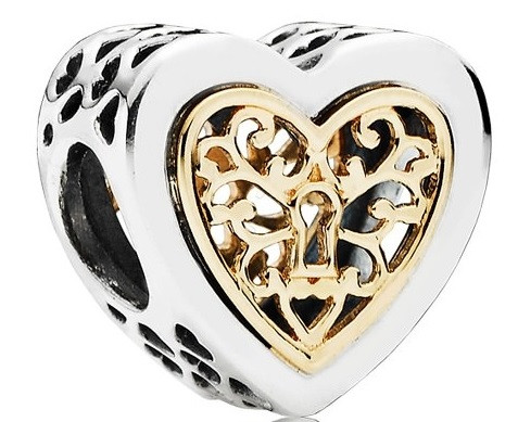 PANDORA Locked Hearts Charm - 791740