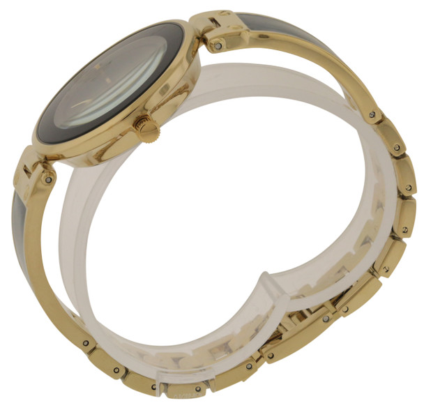 Anne Klein Gold-Tone And Black Alloy Ladies Watch AK-2512NVGB
