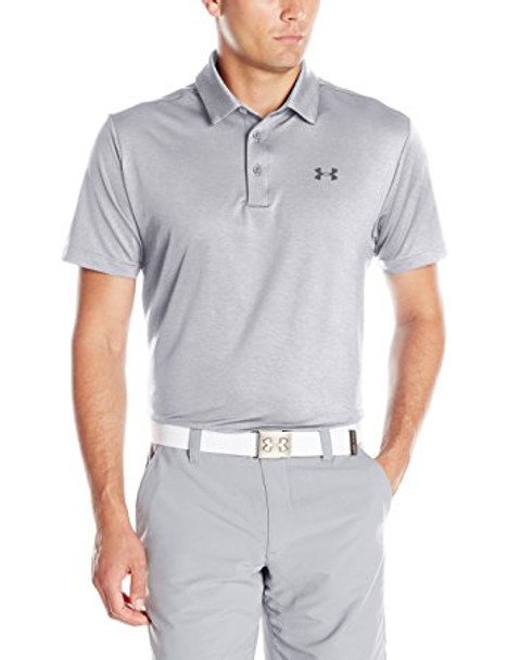 Under Armour Mens UA Playoff Polo - S - Overcast Gray/Stealth Gray 1253479-944-GRY-S