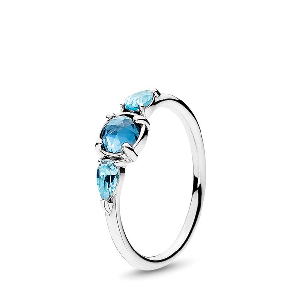 Pandora Ring Patterns of Frost with Moonlight Blue and Sky-Blue Crystals7