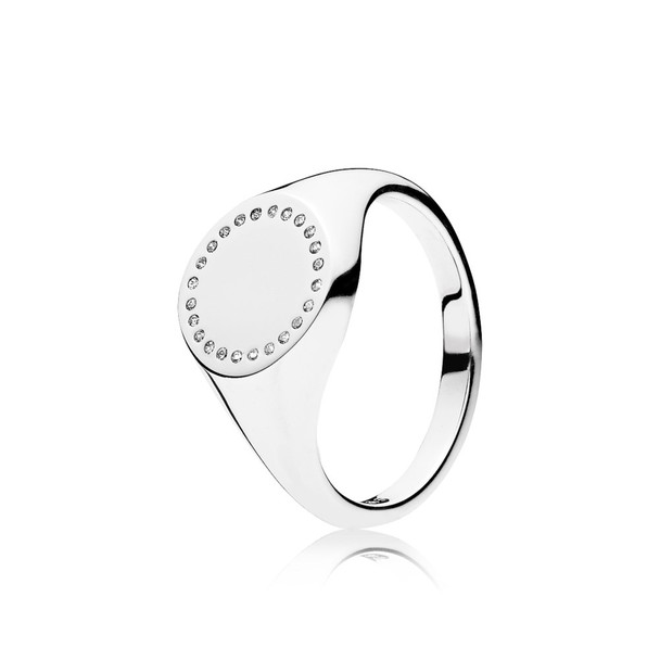 PANDORA Circle Signet Ring 191041cz-56