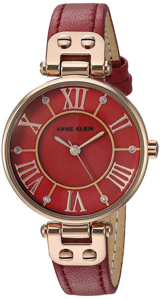 Anne Klein Leather Ladies Watch AK-2718RGBE