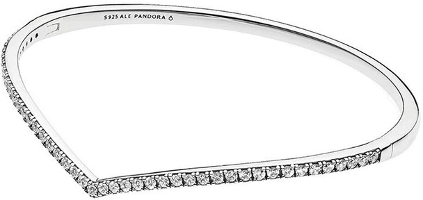 Pandora Sparkling Wishbone Bangle - 597837CZ-3