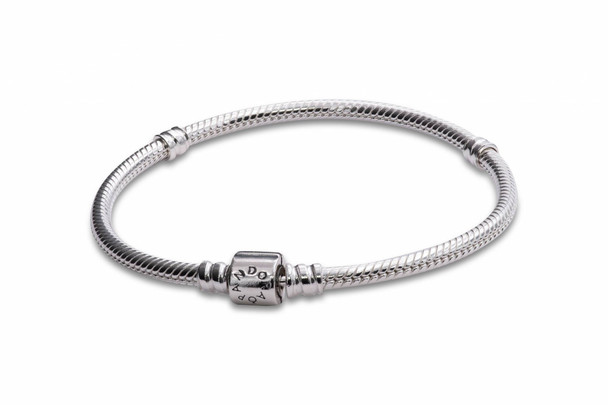 Pandora Moments Barrel Clasp Snake Chain Bracelet 598816C00-19