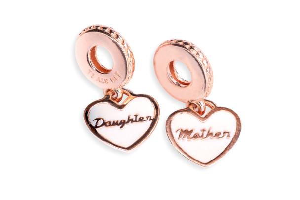 PANDORA Mother & Daughter Hearts Dangle Charm - 782072EN23