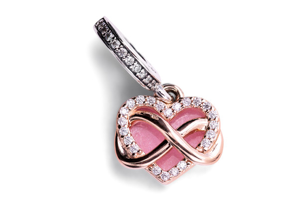 Pandora - Sparkling Infinity Heart Dangle Charm - 788878C01