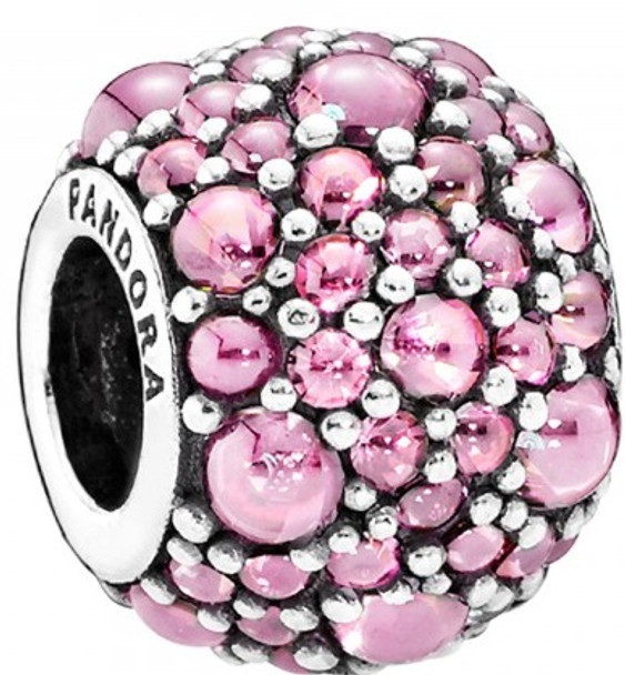 PANDORA Shimmering Droplets Charm - Pink CZ - 791755PCZ