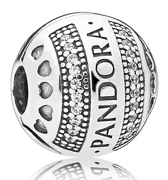PANDORA Logo Hearts Clip - 797433CZ PANDORA Logo Hearts Clip - 797433CZ