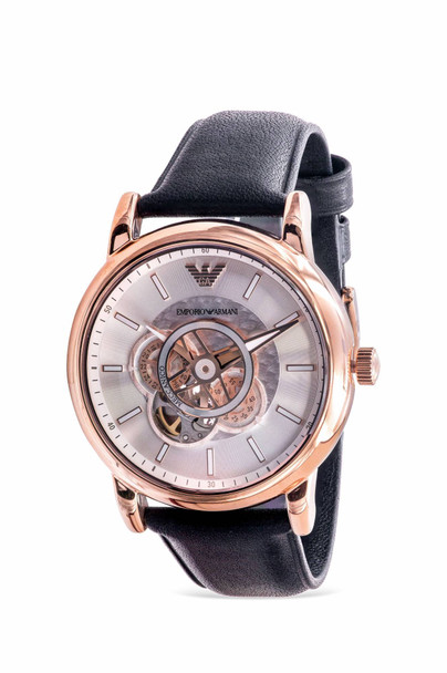 Emporio Armani Leather Automatic Mens Watch AR60013