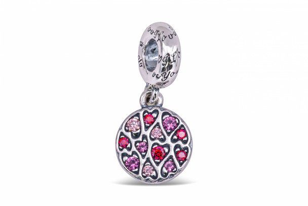 Pandora Sparkling Heart Pattern Dangle Charm 799558C01