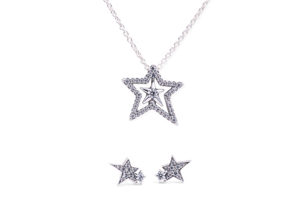 Pandora Sparkling Asymmetric Star Jewelry Gift Set B801635-45