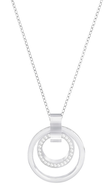 Swarovski Hollow Pendant - Medium - White - Rhodium Plating - 5349345