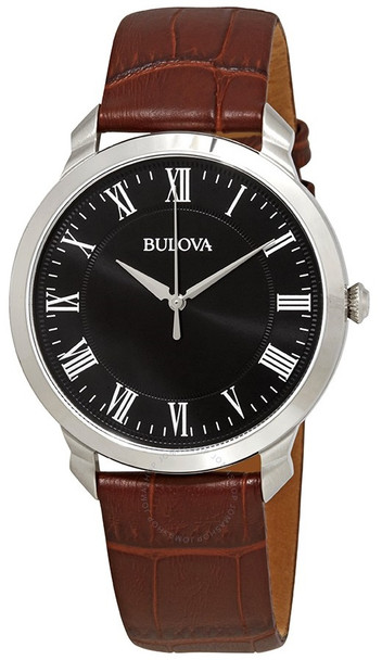 Bulova Leather Mens Watch 96A184