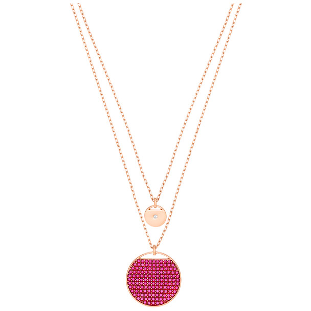 Swarovski Ginger Pendant - Pink - Rose Gold Plating 5472448