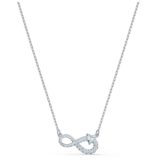 Swarovski Swarovski Infinity Necklace - White - Rhodium Plated 5520576