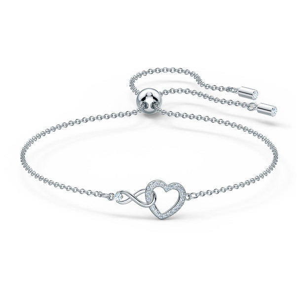 Swarovski Swarovski Infinity Heart Bracelet - White - Rhodium Plated 5524421