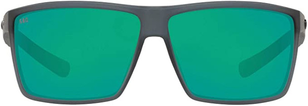 Costa Del Mar Mens Rincon Polarized Rectangular Sunglasses - Matte Smoke Crystal/Copper Green Mirrored - 63 mm 06S9018-90180163