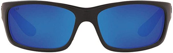 Costa Del Mar Mens Jose Polarized Rectangular Sunglasses - Blackout/Grey Blue Mirrored - 62 mm 06S9023-90231262