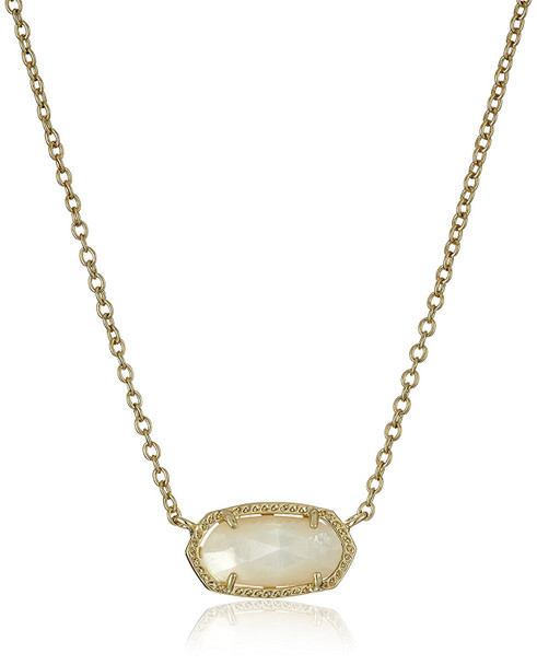 Kendra Scott Signature Elisa Gold Plated Ivory Mother-Of-Pearl Pendant Necklace - 4217711454