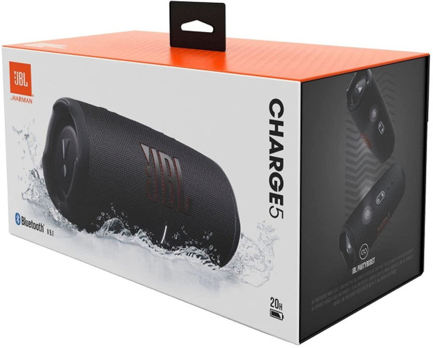 JBL Charge 5 Portable Waterproof Speaker with Powerbank - Black CHARGE5-BLACK