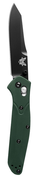 Benchmade Knife  Osborne Black Blade Green Handle 940BK