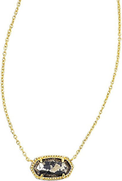Kendra Scott Elisa Birthstone Necklace Gold Iridescent Opalite 9608800088