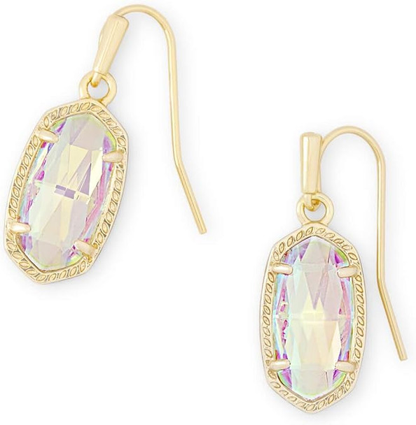 Kendra Scott Lee Gold Drop Earrings In Dichroic Glass 4217704121
