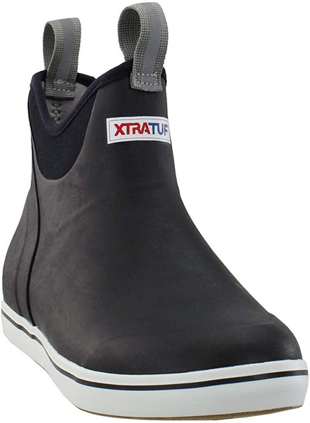 XTRATUF Performance Series 6 Inch Mens Full Rubber Ankle Deck Boots - Black - Size 9 22736-BLK-090