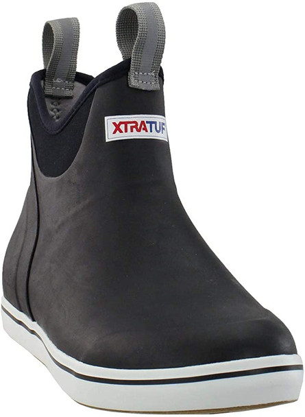 XTRATUF Performance Series 6 Inch Mens Full Rubber Ankle Deck Boots - Black - Size 12 22736-BLK-120