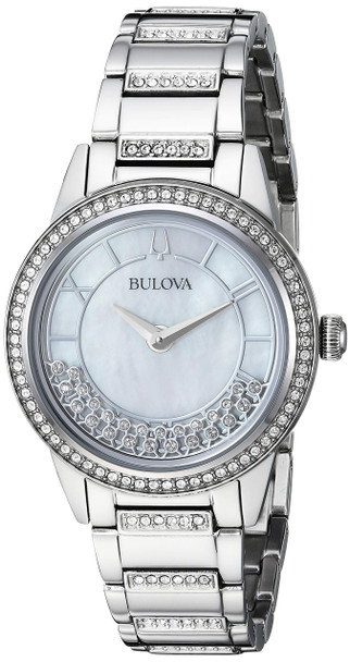 Bulova TurnStyle Crystal Stainless Steel Ladies Watch 96L257
