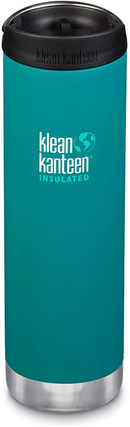 Klean Kanteen TK Wide Water Bottle  20oz (w/ Cafe Cap) - Emerald Bay 1005688