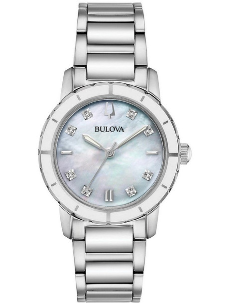 Bulova Stainless Steel Diamond Ladies Watch 96P194