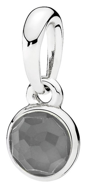 PANDORA June Droplet Pendant - Grey Moonstone - 390396MSG