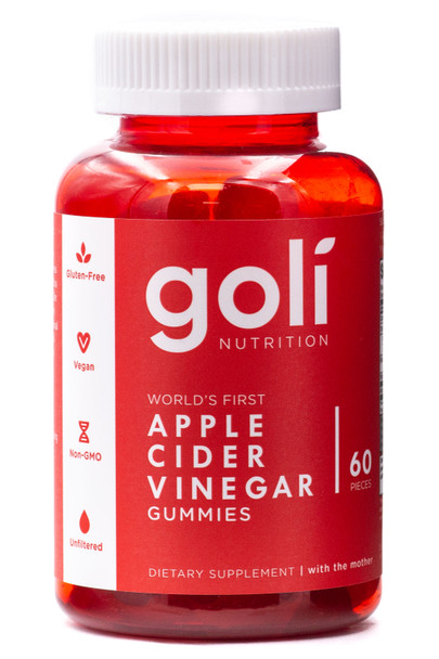 Apple Cider Vinegar Gummy Vitamins by Goli Nutrition 1 Pack 60 Count GOLI-1PK - Expired