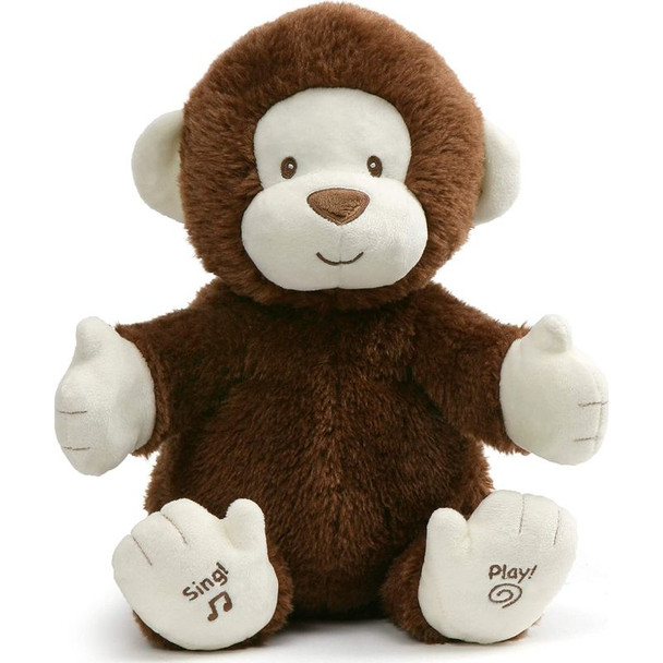GUND Animated Clappy Monkey Singing and Clapping Plush Stuffed Animal - Brown - 12 Inch 6052184