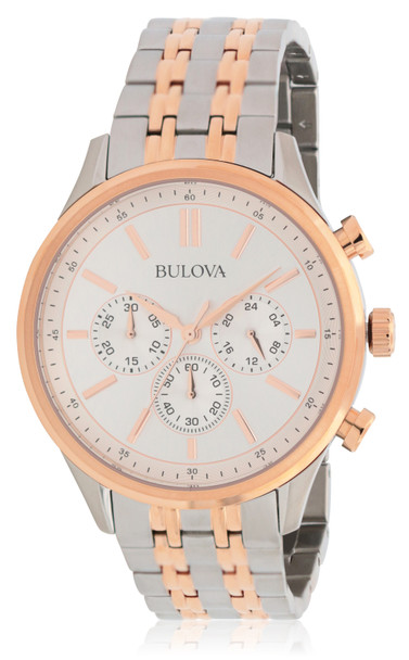 Bulova Two-Tone Chronograph Mens Watch 98A216