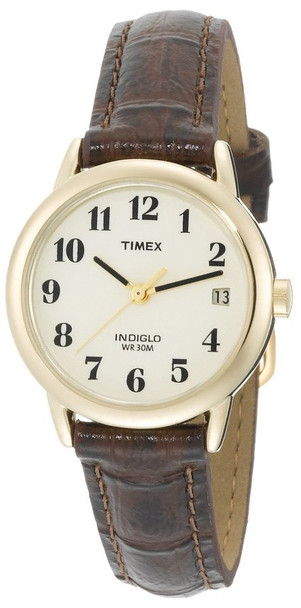 Timex Ladies Easy Reader Brown Leather Watch T20071
